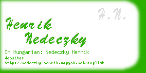 henrik nedeczky business card